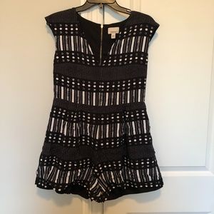 Black & White Patterned Romper